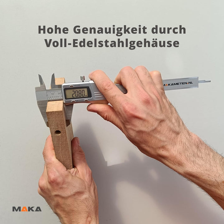 MAKA Digitaler Messschieber aus Edelstahl 150 mm LCD-Präzisionsmessschieber