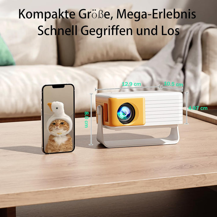 Mini Beamer – Projektor Full HD 1080P unterstützt, Yoton Y3 Beamer Handy für Telefon/PC/PS4/PS5/Xbox