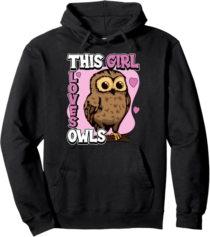 Mädchen This Girl Loves Owls Eule Pullover Hoodie