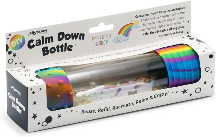 Jellystone Designs Nachfüllbare Flasche zum Selbermachen in Regenbogenfarben, entspannendes Fidget-A