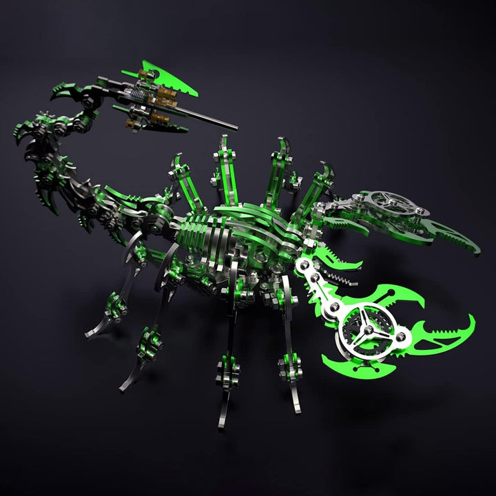 Bunte 3D-Metallpuzzles für Erwachsene, Skorpion-Metallmodellbausätze, DIY-Bauspielzeug, 3D-Metall-Sk