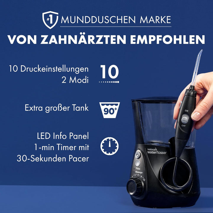 Waterpik Ultra Professional Waterflosser feststehende Munddusche mit 7 Aufsätzen, Druckbereich von 0