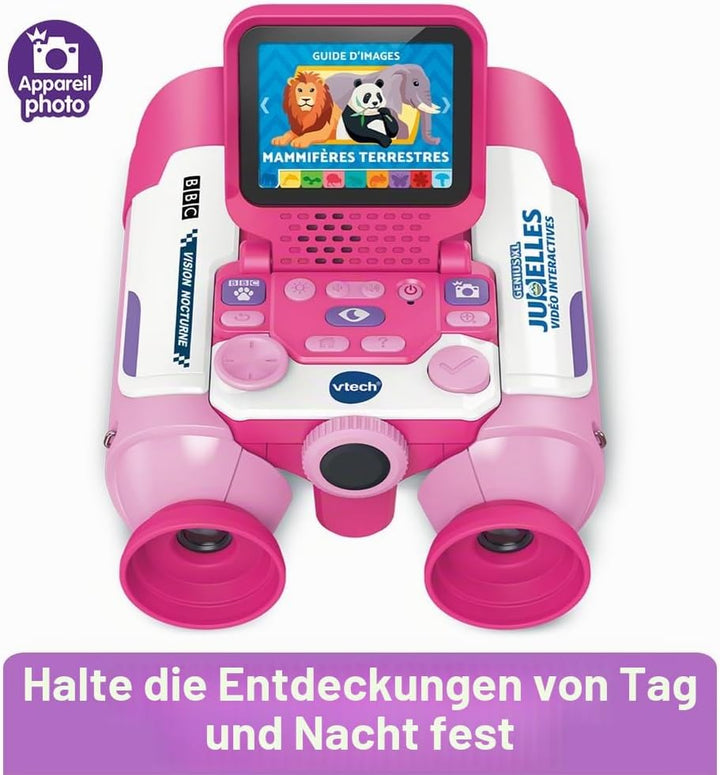 VTech Genius XL – Interaktives Video-Fernglas, Rosa