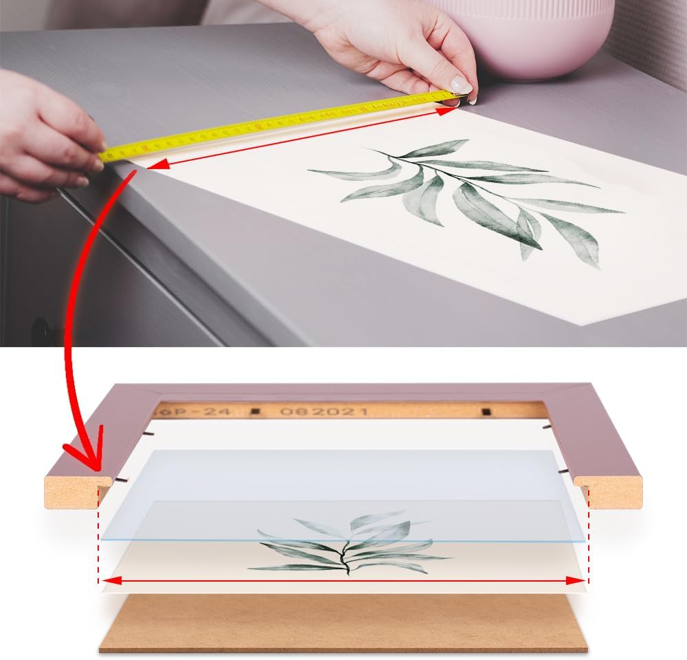 Bildershop-24 Bilderrahmen Monza in Sonoma Eiche in 40 X 60 Fotorahmen, Wechselrahmen, Posterrahmen,