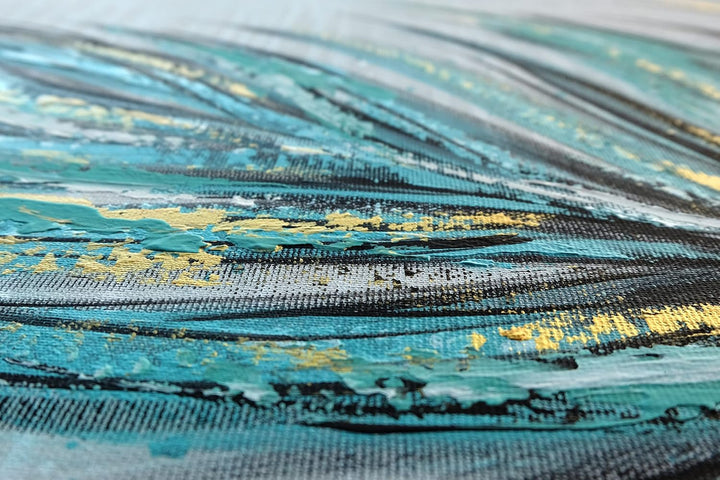 Monica Mirafiori I 100% HANDGEMALT I Gemälde Feather 100x50cm | Gemälde Handgemalt | Acrylgemälde |