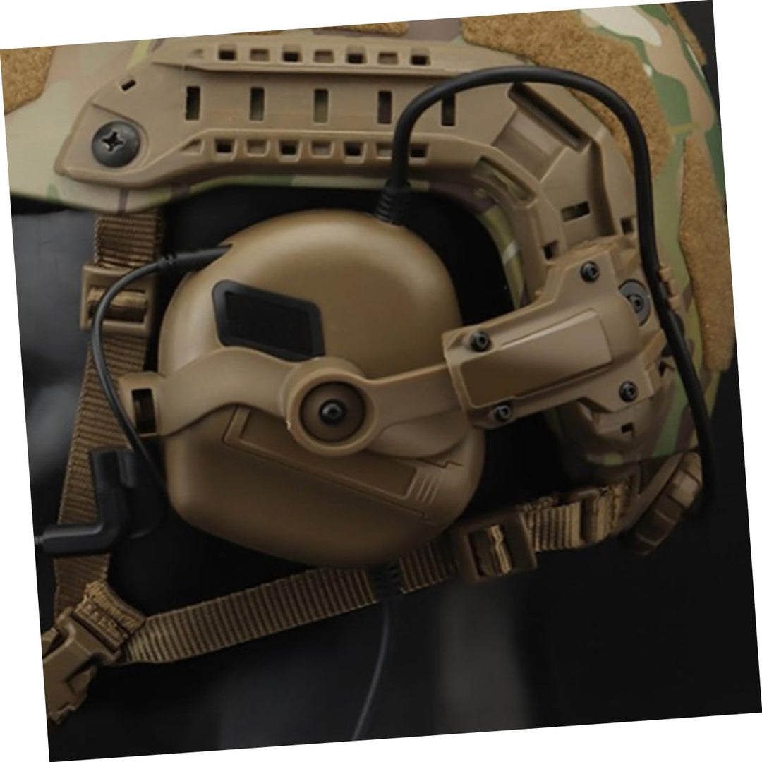 BESPORTBLE Taktischer Kopfhörerhalter aus Nylon mit Abnehmbarem Helm Anschluss und Einfachem Staurau