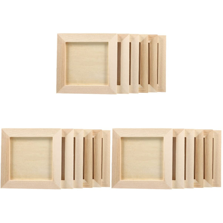 NUOBESTY Rustikale Bilderrahmen 18 STK Unlackiertes Holz Unlackiertes Holz Bilderrahmen DIY Holz Bil