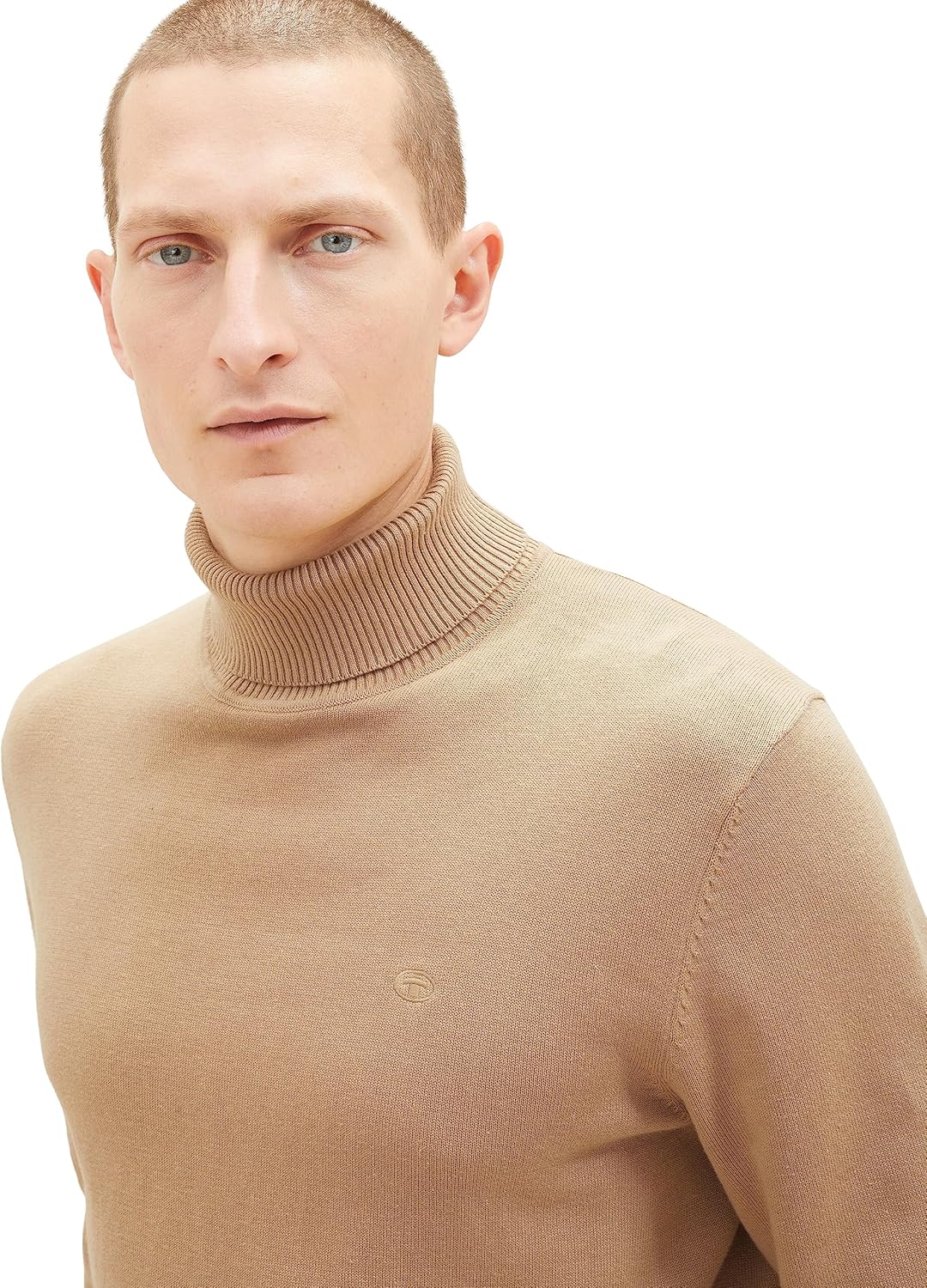 TOM TAILOR Herren Basic Rollkragen-Pullover aus Strick 3XL 10942 - Beach Sand, 3XL 10942 - Beach San