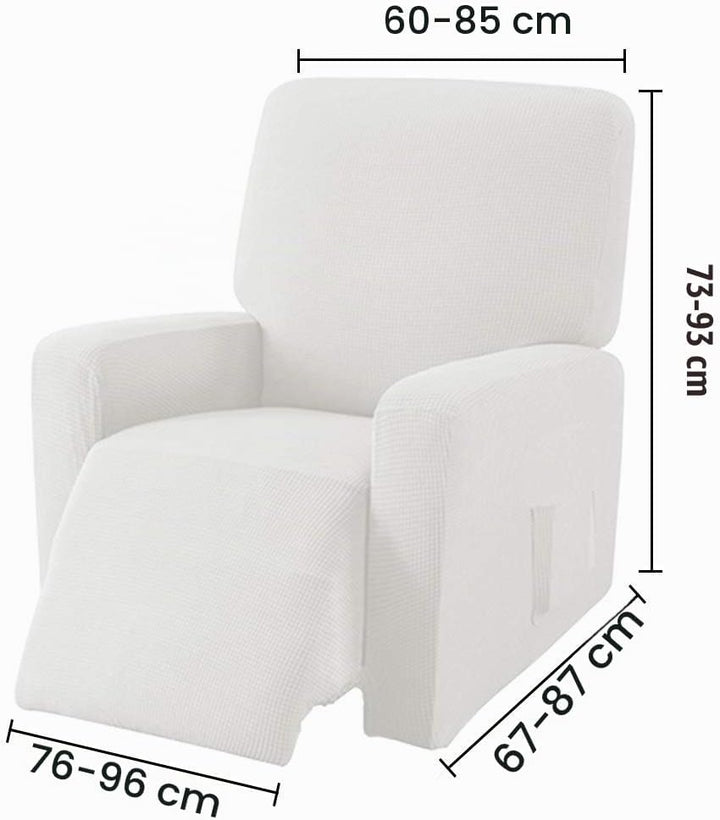 EBETA E Jacquard Sesselbezug, Sesselschoner, Stretchhusse für Relaxsessel Komplett, Elastisch Bezug