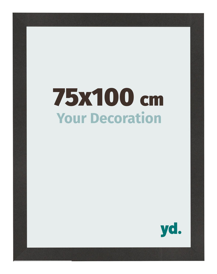 yd. Your Decoration - Bilderrahmen 75x100 cm - Schwarz Matt - Bilderrahmen aus MDF mit Acrylglas - A