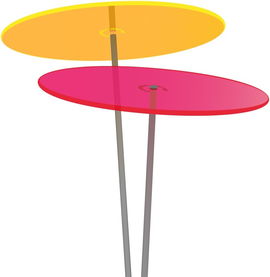 Cazador-del-sol ® - das Original | Duo - Medio | 2 Stück | Sonnenfänger gelb/rot | Durchmesser 15cm