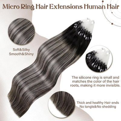 Hetto Microring Extensions Echthaar Balayage Microring Remy Echthaar Extensions Micro Extensions Haa