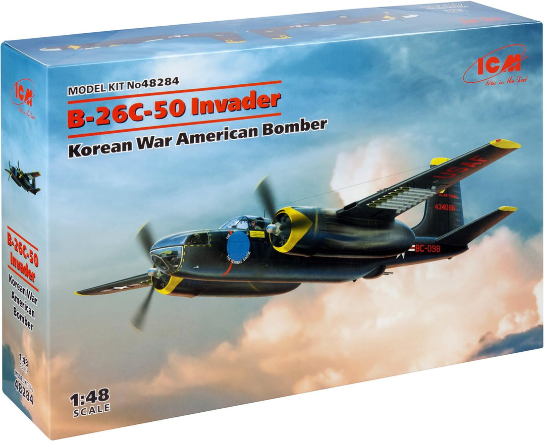 ICM ICM48284 1:48-B-26-50 Invader, Korean War American Bomber, grau, Mittel