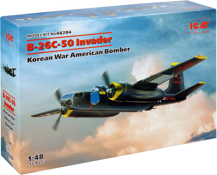 ICM ICM48284 1:48-B-26-50 Invader, Korean War American Bomber, grau, Mittel