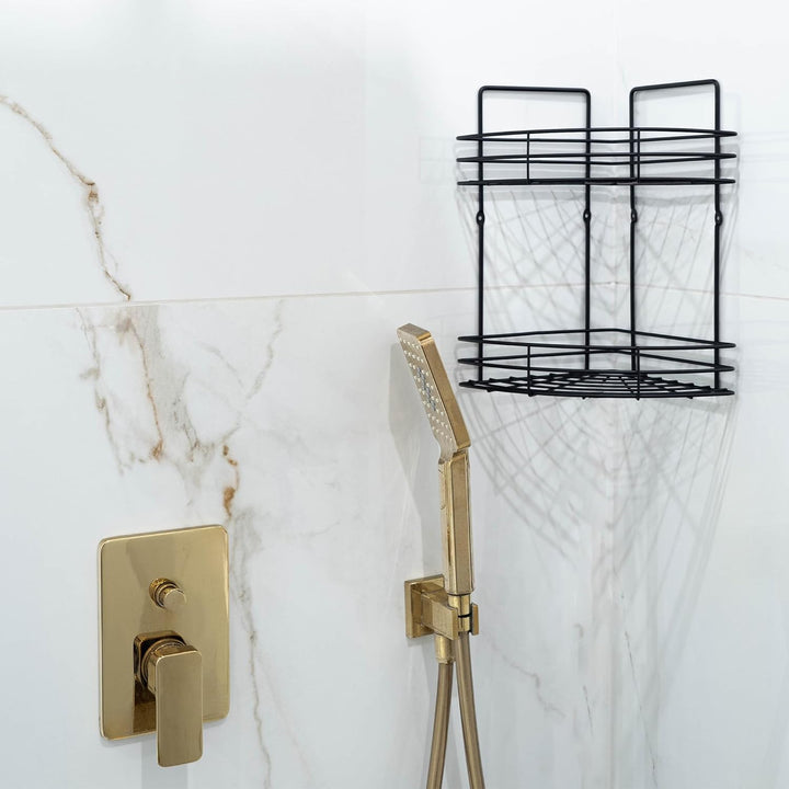 KADAX Duschablage Ecke, Badezimmer Organizer, Eckregal, Badregal, Duschregal, Duschgel und Shampoo H