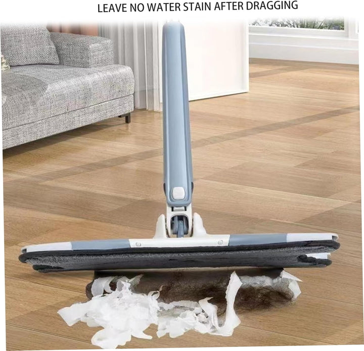 Flacher Mopp, Reinigungsmopp für Bodenwischer, 360° drehbar, Lazy Butterfly Mop mit 5 Pads, trocken