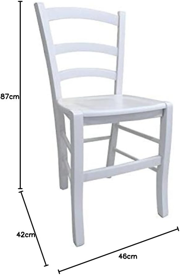 Dmora - Klassischer Holzstuhl, für Esszimmer, Küche oder Wohnzimmer, Made in Italy, cm 46x42h87, Sit