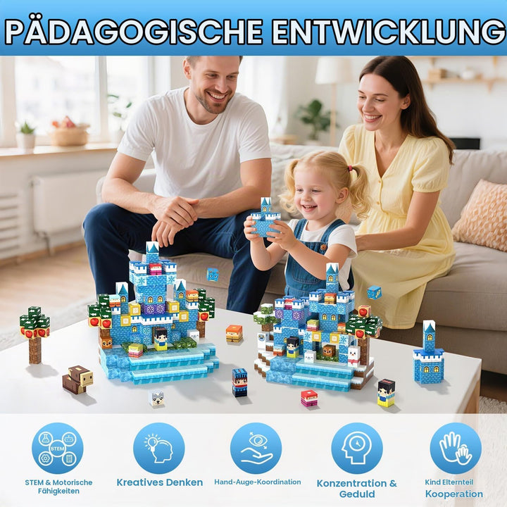 Magnetische Bausteine 200 PCS, Magnetbausteine Kinder ab 3 Jahre, Magnetic Building Blocks für Junge