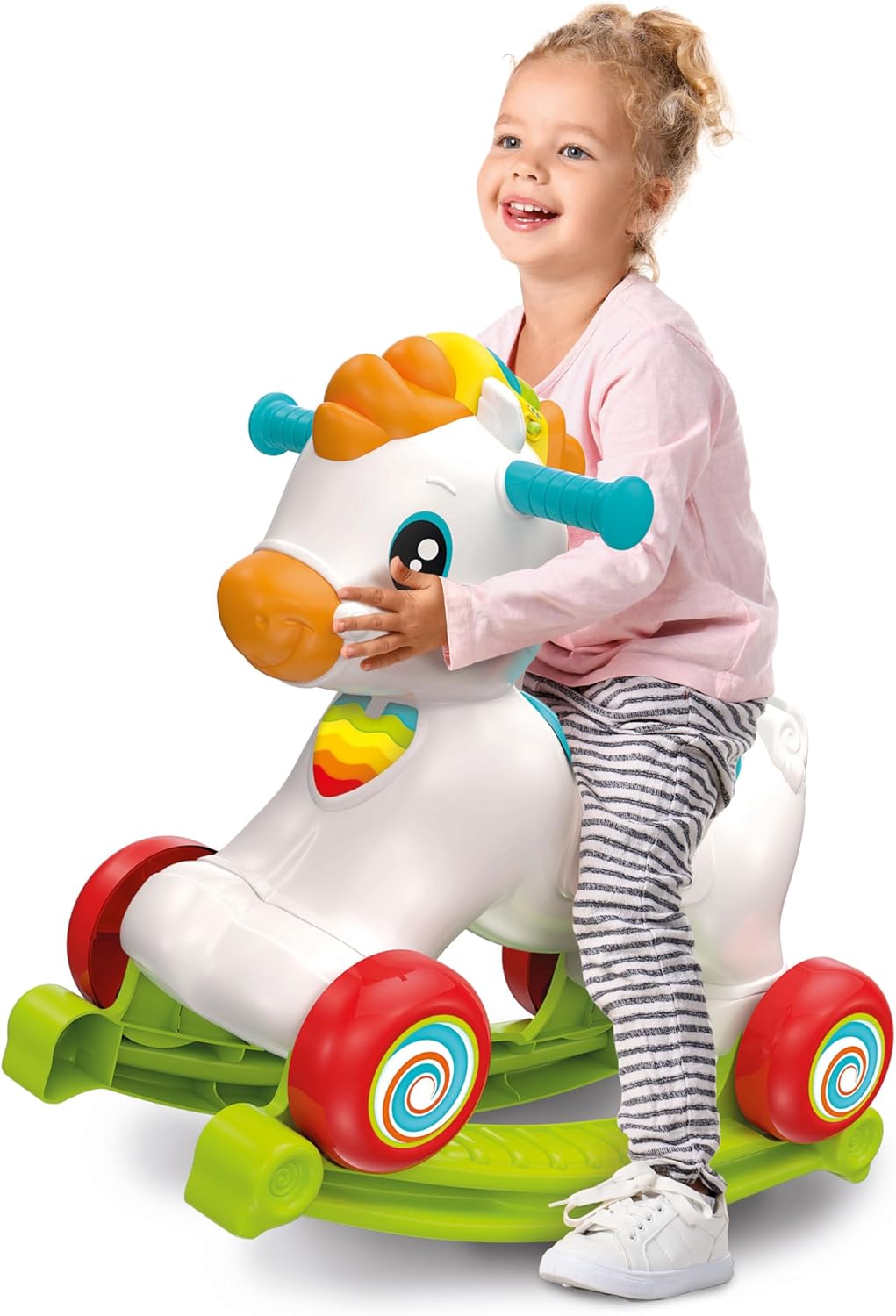 Baby Clementoni 3 in 1 Schaukel-Pony - Schaukelspielzeug für Babys &amp; Kleinkinder ab 12 Monaten - 178