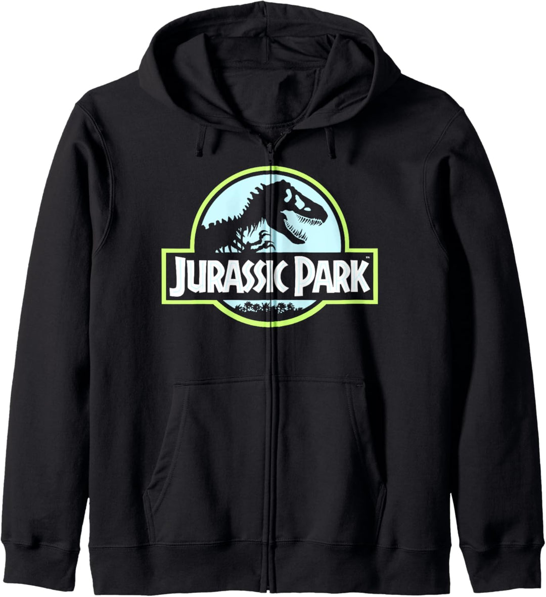 Jurassic Park Neon Classic Logo Kapuzenjacke