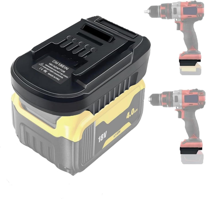 DM18EIN Batterieadapter für Einhell 18V, YUHDWRE Adapter-Konverter für Dewalt 20V & für Milwaukee M1