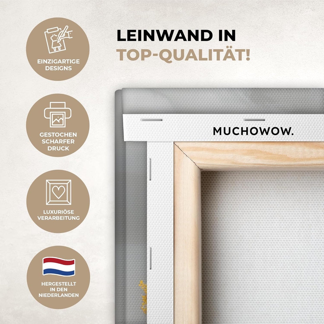 MuchoWow© Leinwandbild Gross 120x80 cm XXL Dekoration Wohnzimmer Bilder Pictures Wall Decoration Liv