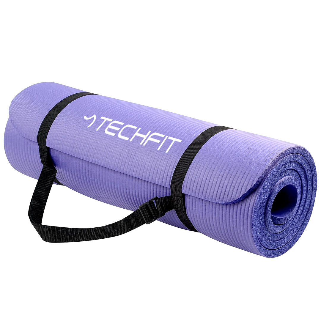 TechFit Yogamatte Rutschfest für das Fitnessstudio zu Hause - Pilates Matte für das Heimtraining, Yo
