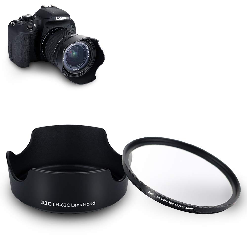 EW63C Bajonett Gegenlichtblende mit UV-Filter Passend für Canon RF-S 14-30mm F4-6.3 on EOS R50 V Cam