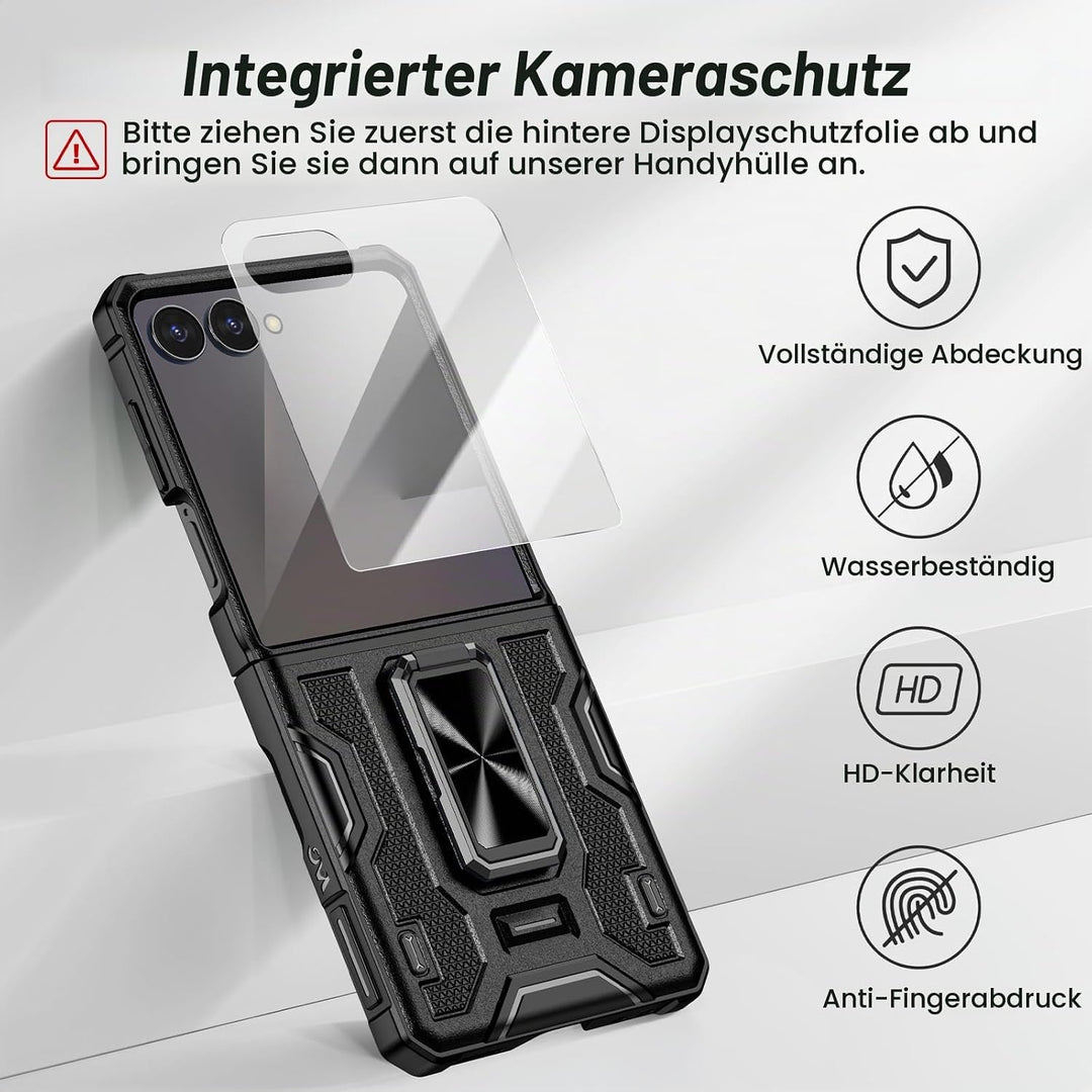Doeshine für Samsung Galaxy Z Flip 7 Hülle [Not für Flip 7FE] mit Rotate Ständer &amp; Kameraschutz, Gan