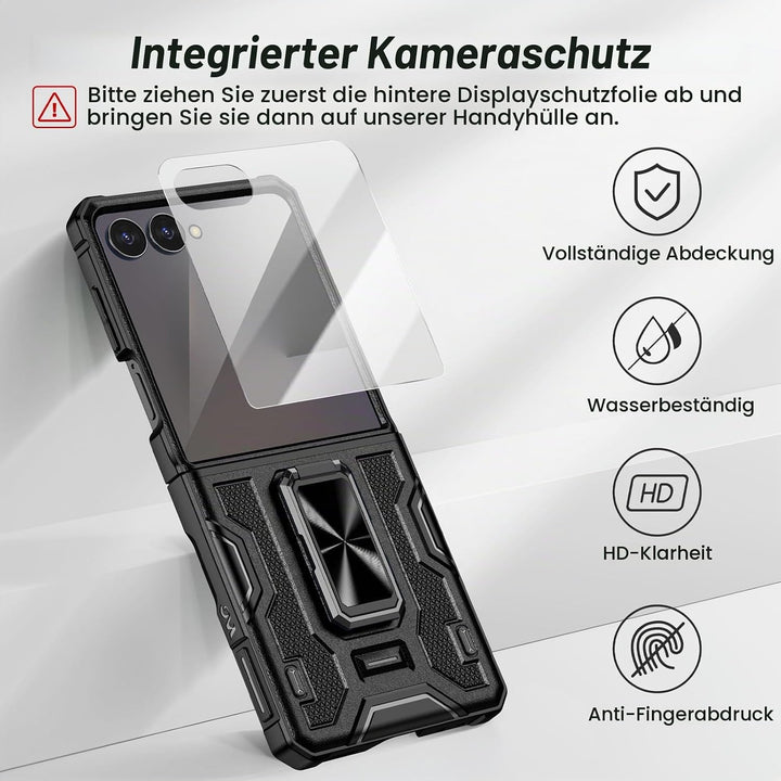 Doeshine für Samsung Galaxy Z Flip 7 Hülle [Not für Flip 7FE] mit Rotate Ständer &amp; Kameraschutz, Gan