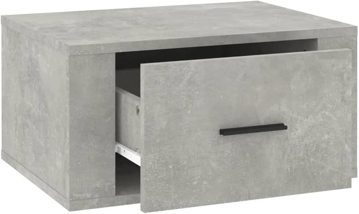 WIFESE Wand-Nachttisch Betongrau 50x36x25 cm Nachtschrank Nachtkästchen Bedside Table Nightstand Nac