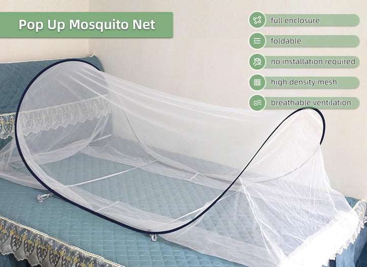 Gugxiom Foldable Mosquito Net, Moskitonetz Up for Single Bed, Portable Reise Moskitonetz, Mosquito N