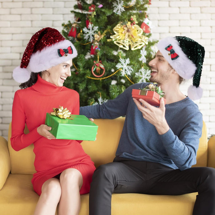 CITÉTOILE Weihnachtsmütze für Erwachsene, Deluxe Velours Nikolausmütze mit Soft Liner, Plüschkrempe