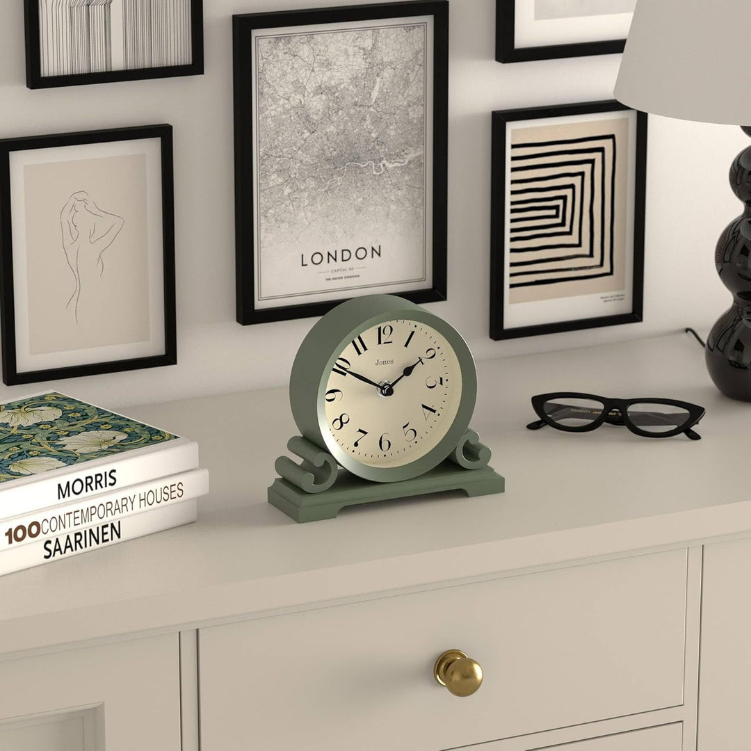 JONES CLOCKS® Saloon Kaminsimsuhr - Traditionelles/Klassisches Design - Schlafzimmeruhr - Wohnzimmer