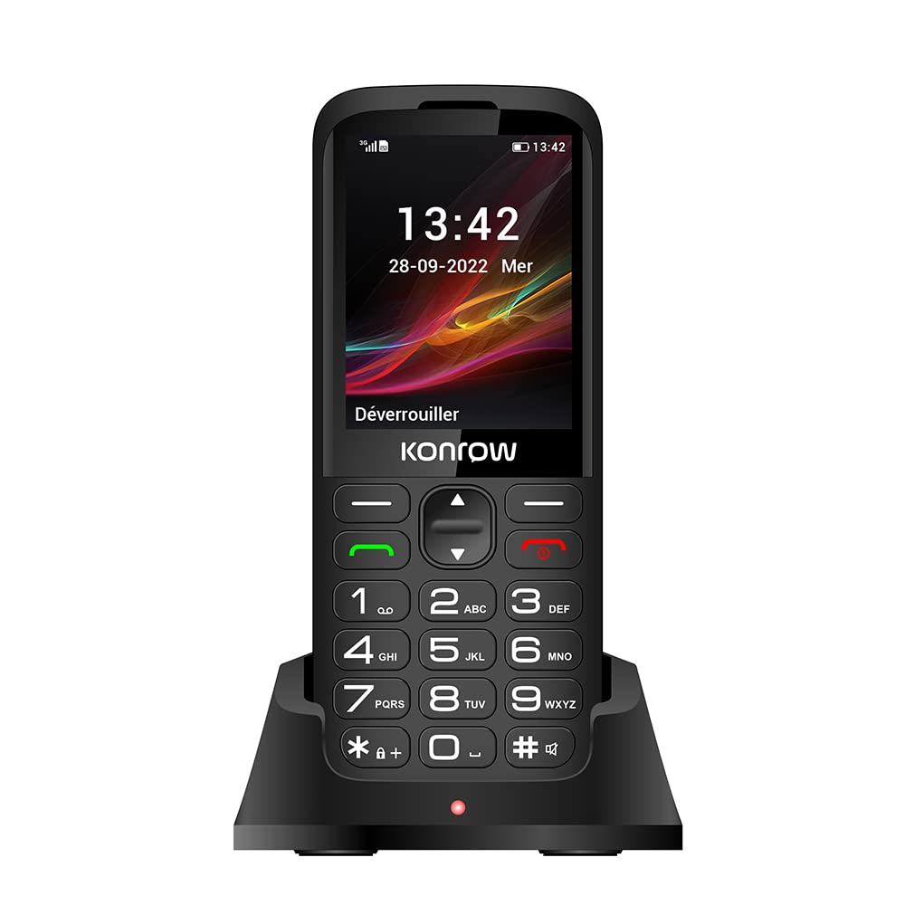 Konrow Senior 280 - Grosse Tasten - Sehr einfach zu bedienen - 2,8'' Display Optimale Lesbarkeit - D