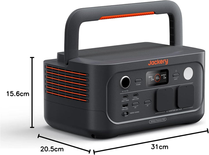 Jackery Explorer 500 V2 Tragbare Powerstation, 512Wh Solargenerator 230V/500W (Spitze 1000W) mit Sch