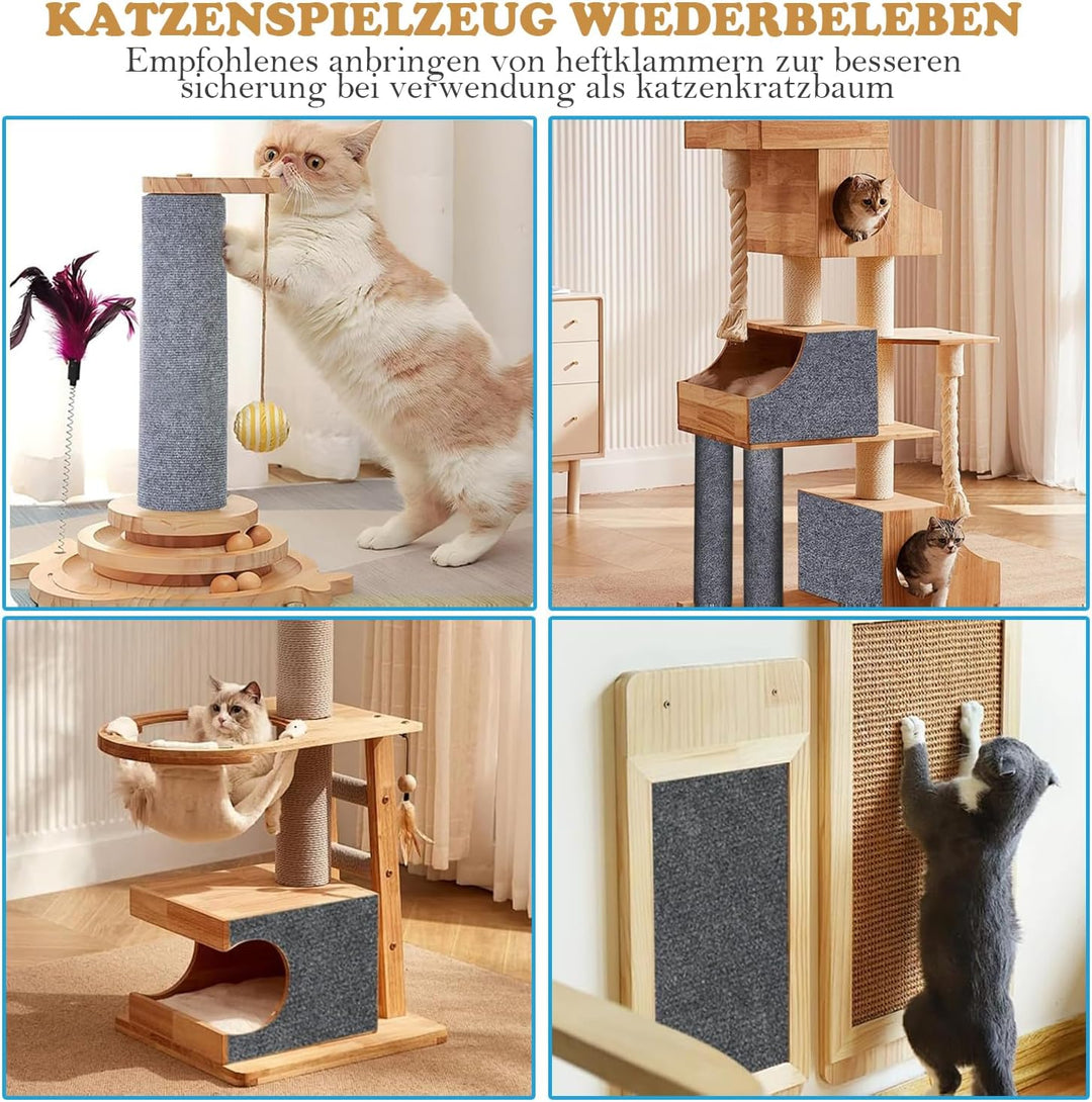 200cmx40cm Selbstklebend Kratzmatte, DIY Kratzbrett, Kratzschutz Sofa, Katzenkratzmatte, AntiKratz T