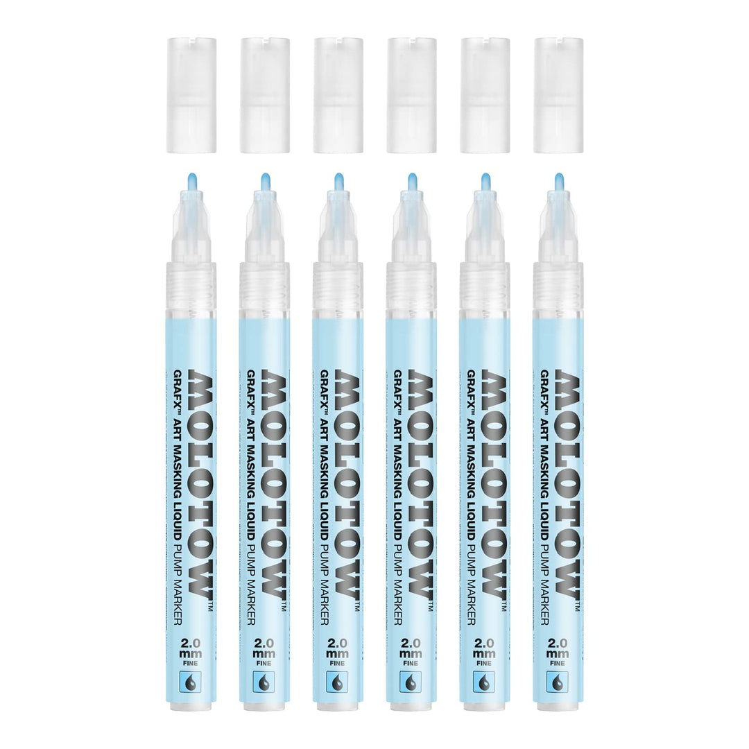 Molotow Masking Liquide Pump Marker 2 mm (Stift mit Maskierflüssigkeit, rückstandslos entfernbar, fü