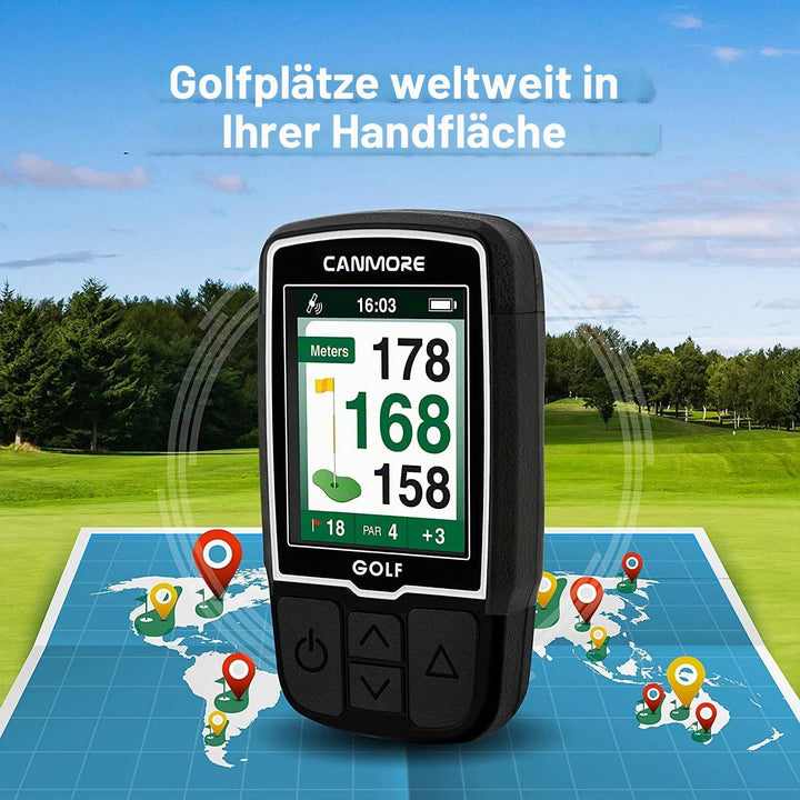 CANMORE HG200 Golf-GPS – wasserfestes 2-Zoll-Vollfarbdisplay mit über 40.000 wichtigen Golfplatzdate