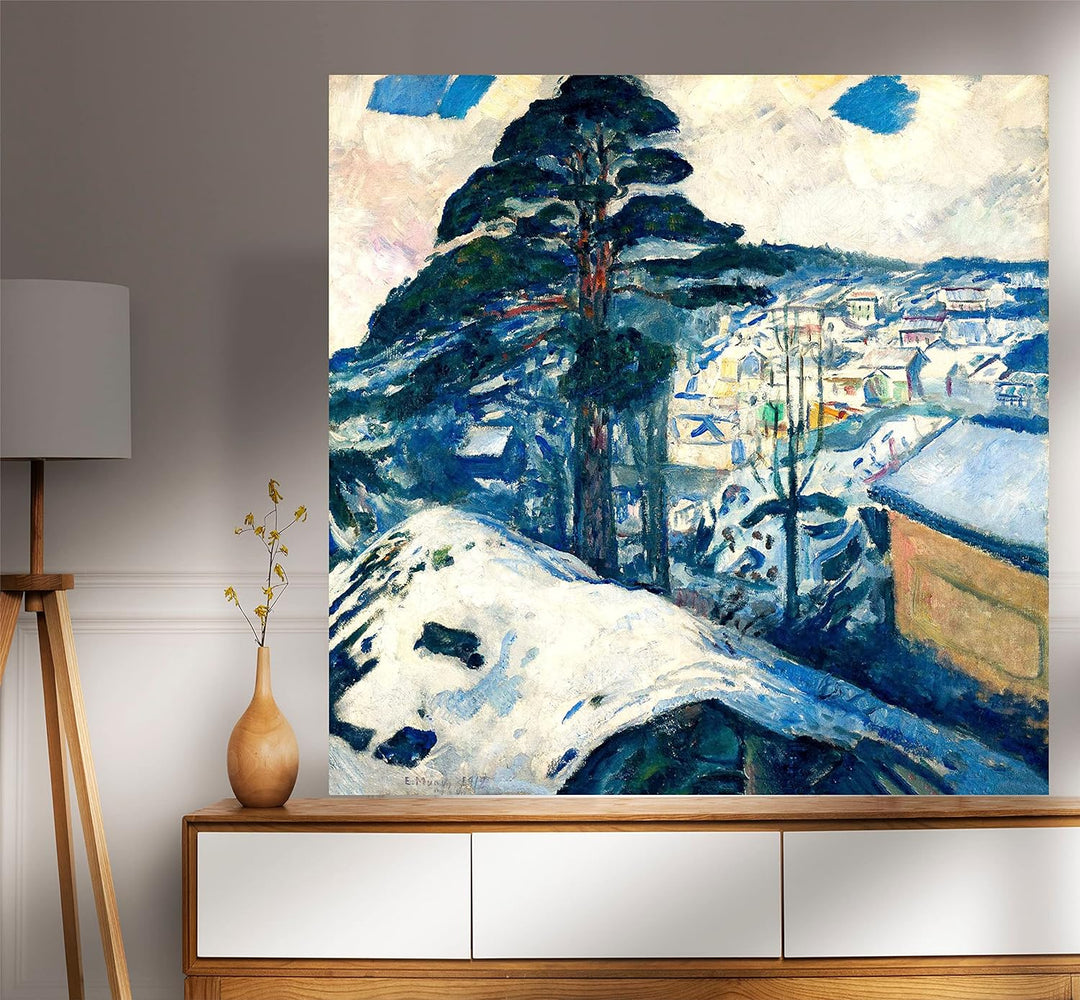 Winter in Kragero By Edvard Munch Leinwandbilder Gerahmte Kunstdrucke Wandkunst Wohnzimmer Schlafzim