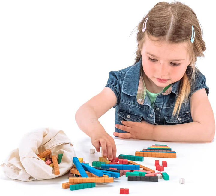WISSNER® aktiv Lernen - 126 Farbige Rechenstäbe Cuisenaire - RE-Wood & aktiv Lernen - 71 Bruchrechen