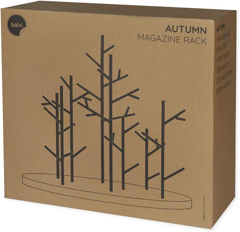 balvi Zeitschriftenhalter Autumn Farbe Schwarz Organizer für Zeitungen und Zeitschriften aus Metall