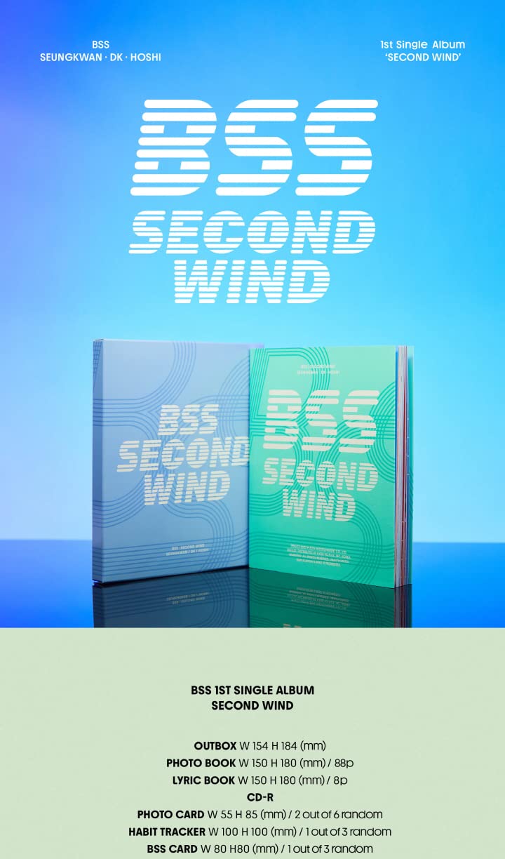 SEVENTEEN BSS Second Wind 1st Single Album CD+Folding poster on pack+Photobook+Lyric book+Photocard+