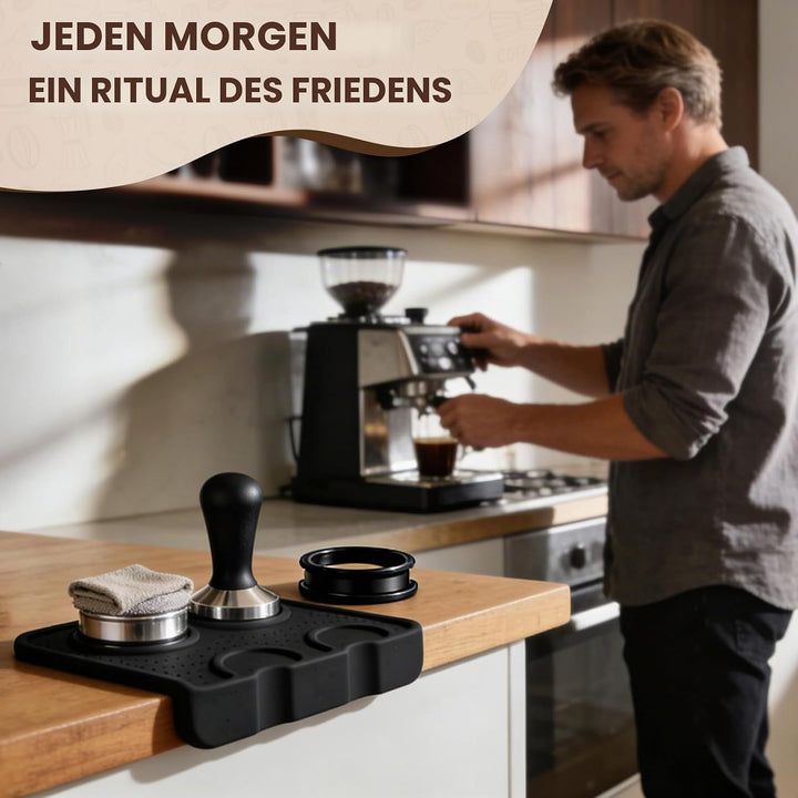 51 mm Barista Espresso Zubehör Set, 5-in-1 Siebträger-Set mit Kaffeeverteiler, Tamper & Leveler, WDT