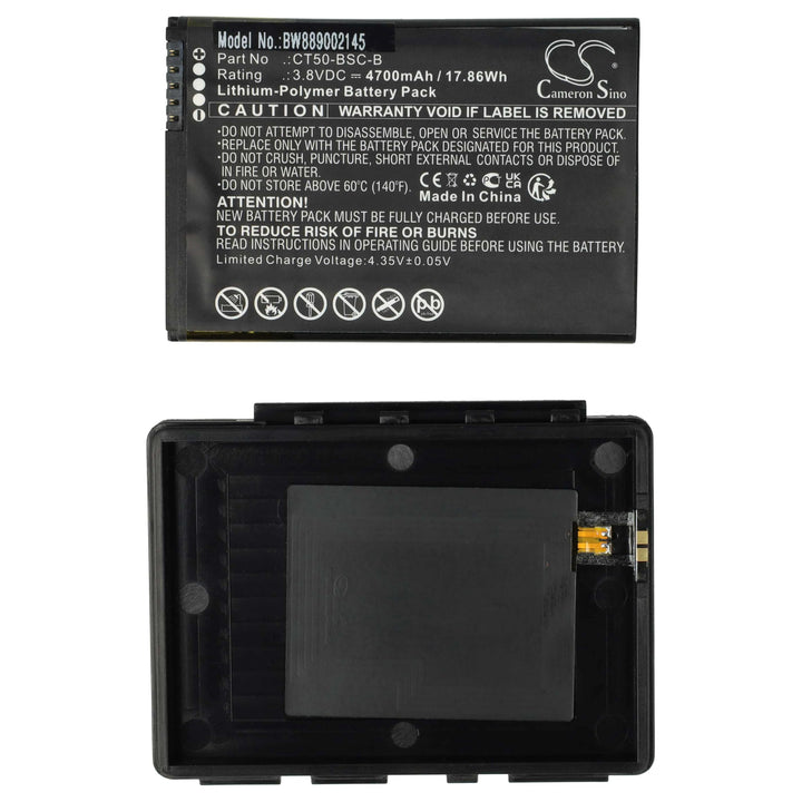 vhbw Akku kompatibel mit Honeywell Dolphin CT65, CT60 Mobilcomputer PDA Scanner (4700 mAh, 3,8 V, Li