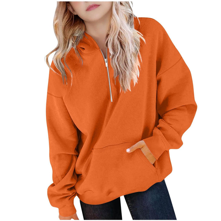 Generisch Sweatshirt für Mädchen Kapuzenpullover Herbst Outfit Einfarbig Teenager Kinderkleidung Lan