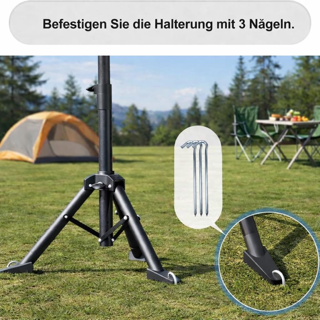 Starlink Gen 3 Stativhalterung, tragbarer Starlink Gen 3 Startivständer mit Rohradapter Gen3-Tripod,