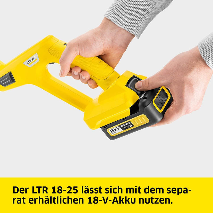 Kärcher 18V Akku-Rasentrimmer LTR 18-25, Schnittgeschwindigkeit: 9.500 U/min, Schnittkreisdurchmesse