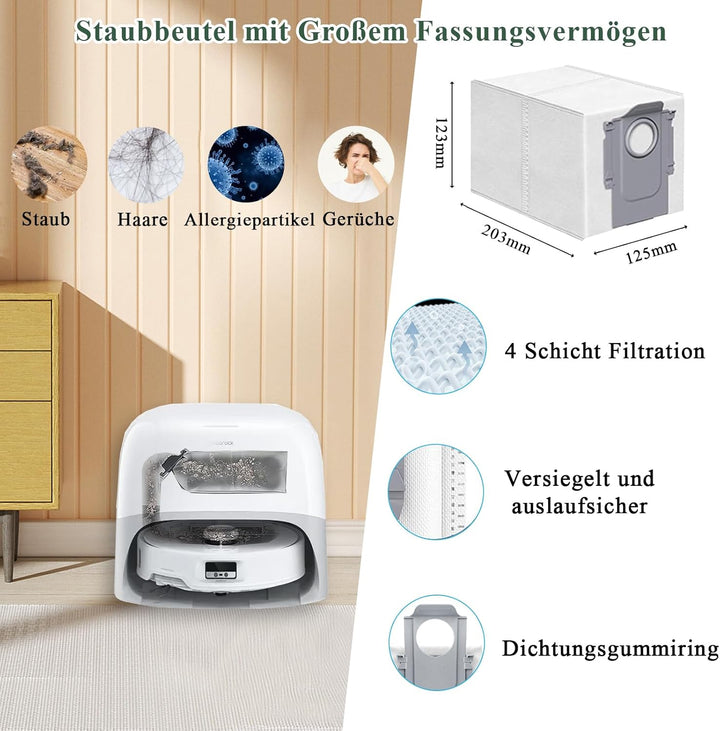 Zubehör Ersatzteil für Roborock Qrevo Curve/für Roborock Qrevo Edge Staubsauger, 1 Paar Hauptbürste,
