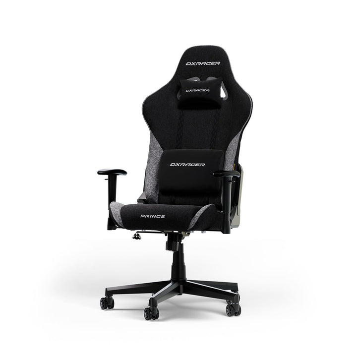 DXRacer Prince L Schwarz & Grau Stoff das Orginal Gaming Stuhl Schwarz & Grau PF24 Stoff, Schwarz &